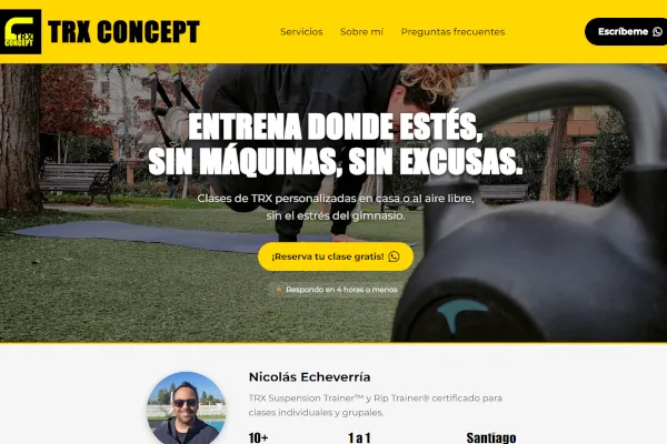 Captura de pantalla de TRX Concept